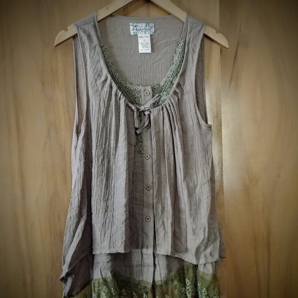 Boho-style Tank w/ Vest - Picture 2 of 5